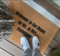 Welcome to the Home of Mr. & Mrs. FABULOUS custom doormat