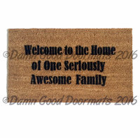 Welcome to the home of Mr. & Mrs. Awesome pants doormat wedding housewarming