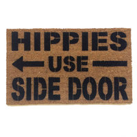 Hippies use side door coir outside doormat
