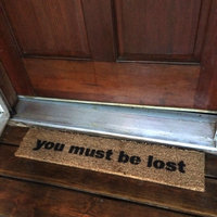 Uh hi, you must be lost funny, rude doormat, welcome mat, housewarming gift, ski