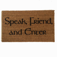 LOTR Tolkien  -Speak, Friend, and Enter- doormat