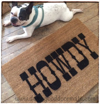 Howdy Texas A&M Aggie Southern welcome doormat