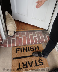 Start / Finish Rat race runner- funny Novelty doormat