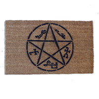 Trick or treat keep 6 feet funny halloween doormat
