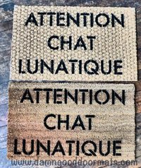 Warning: A Crazy CAT lady lives here funny doormat