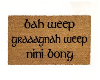 transformers universal greeting 'bah weep graaagnah weep nini bong' doormat