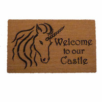 Welcome to our Castle Unicorn Fairy Tale doormat