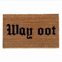 Way oot, funny Scottish exit doormat