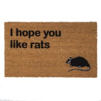 I hope you like rats funny halloween doormat