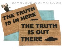 X-Files the truth is out there nerdy housewarming gift damn good doormat