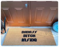 Badass Bitch Inside™ doormat ladyboss bachelorette party decor