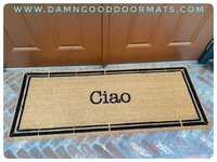 doublewide extra large french doors Ciao Italian welcome doormat