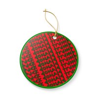 FDT Red Ceramic Ornament - Christmas Tree Decoration