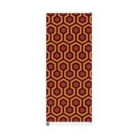 Overlook Hotel Retro Hexagon Pattern Wrapping Paper | Orange Brown Geometric Gift Wrap