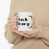 Fuck Trump Art Deco Mug | Ceramic Coffee Cup, 11oz 15oz