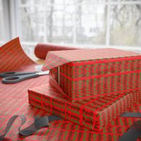 FDT Fuck Donald Trump Pattern Wrapping Paper | Red Gift Wrap