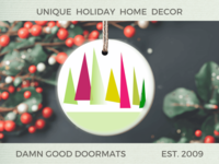 GREEN and RED CHRISTMAS Trees Ornament Sets | Damn Good Doormats