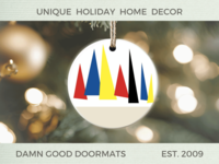 Abstract Pine Trees Ornament | Damn Good Doormats