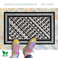 Fuck Donald Trump door mat | FDT Black Angular abstract | Damn Good Doormats