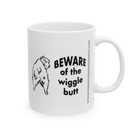 Beware of the Wiggle Butt Australian Shepherd Mug | Ceramic Coffee Cup