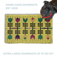 Dutch Tulips Spring door mat | Damn Good Doormats