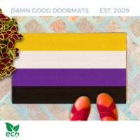 Non-Binary Flag LGBTQ Pride doormat