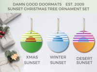 Graphic Sunset Ornament | Damn Good Doormats