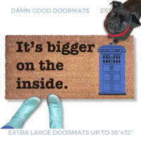 Dr. Who Bigger on the inside Tardis doormat