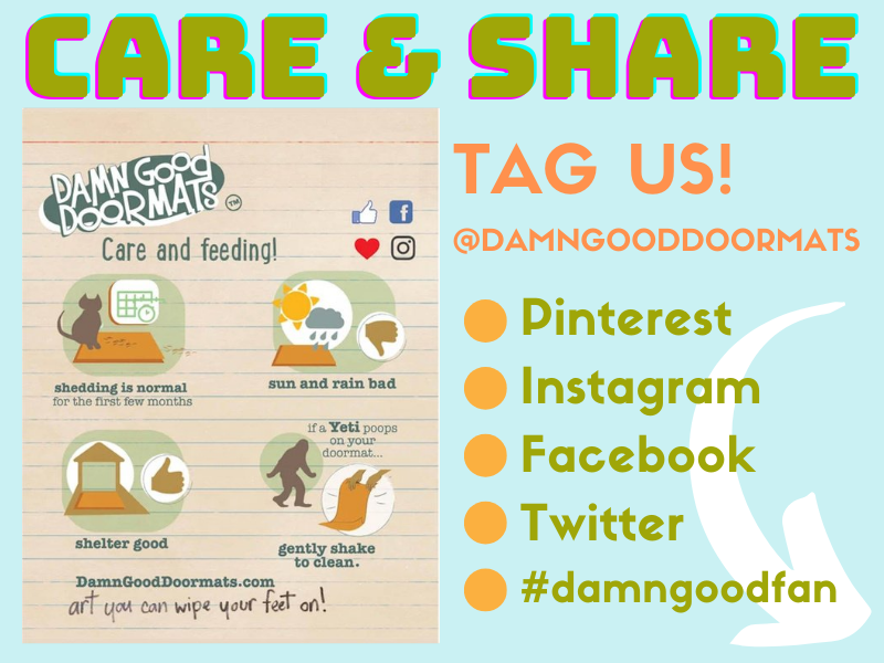 Let shiitake go | Mushroom decor | Damn Good Doormats