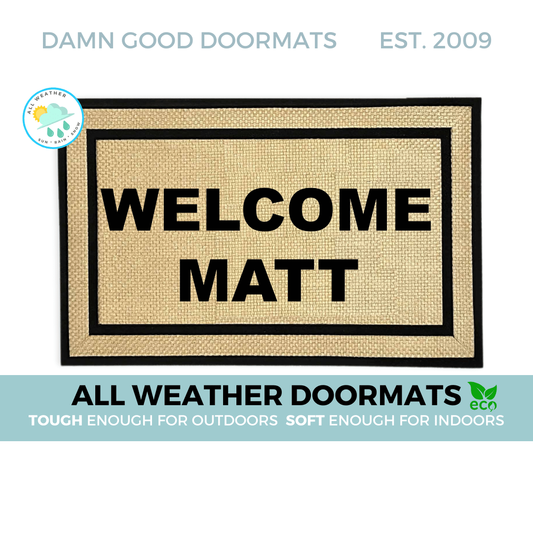 all weather Welcome Matt doormat