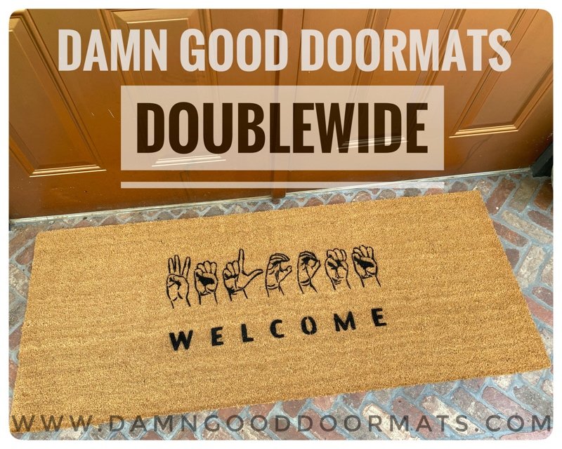 ASL American Sign Language Deaf culture Welcome doormat