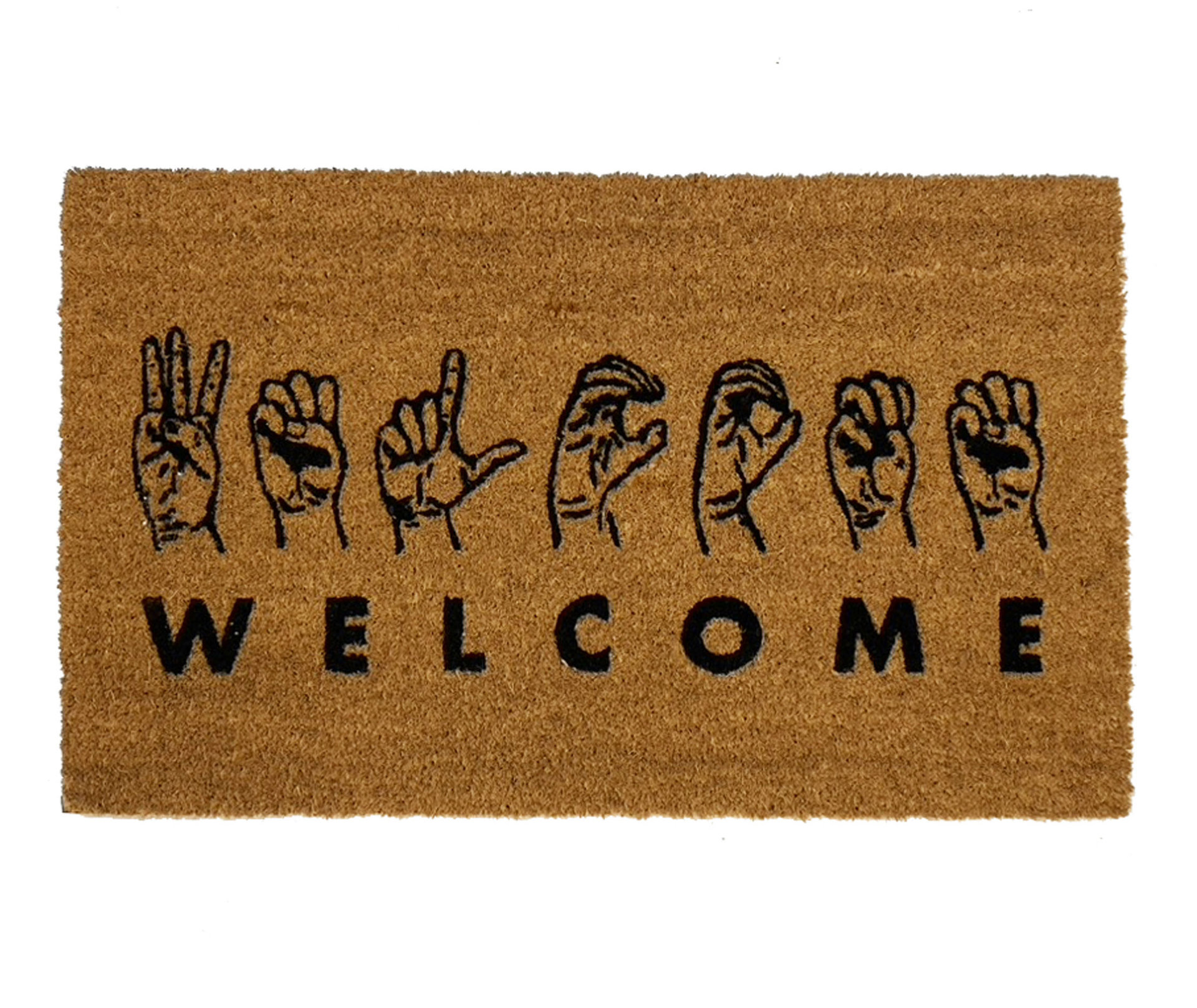 American Sign Language Deaf culture Welcome damn good doormat