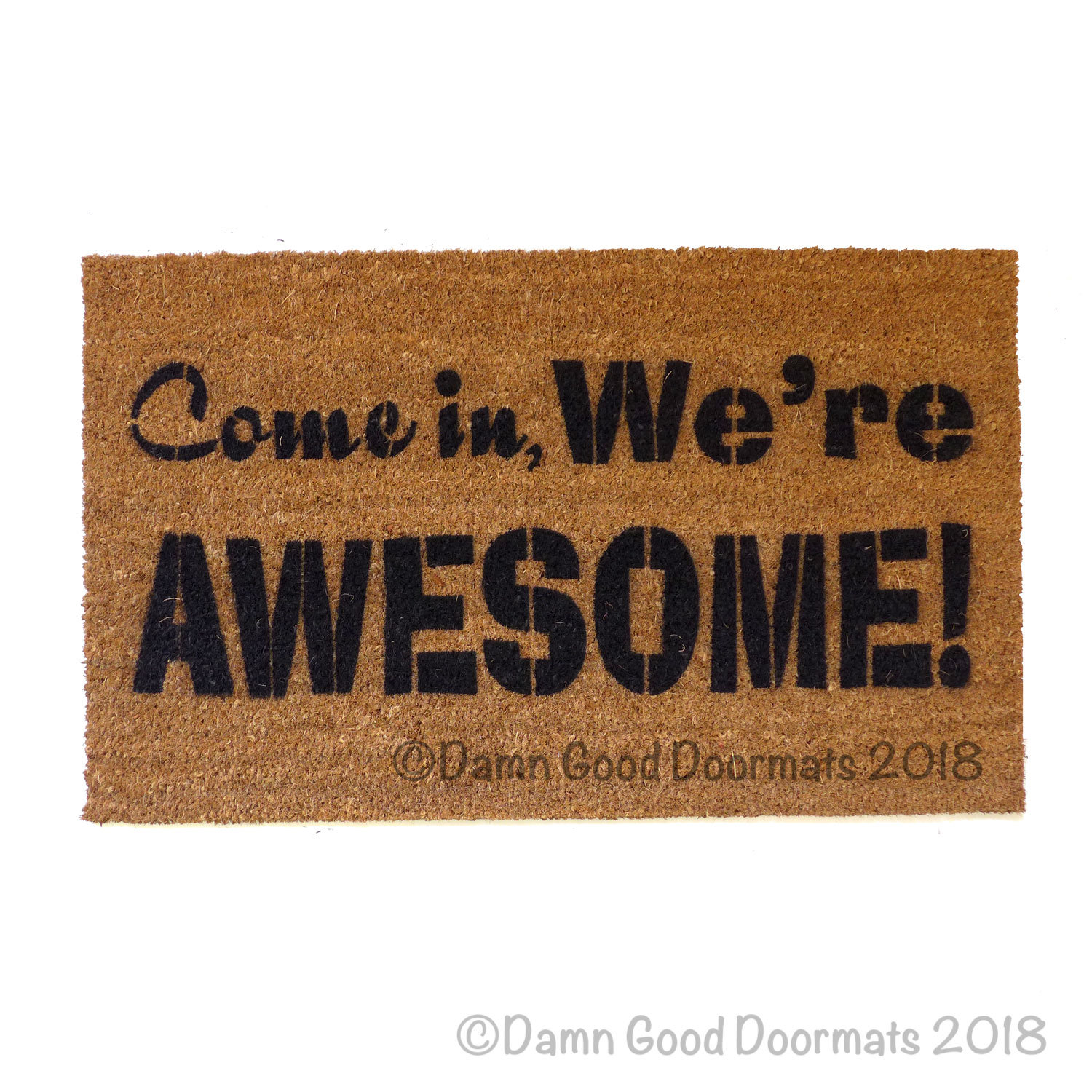 Come in, we're awesome! cool sweet floor mat funny novelty doormat