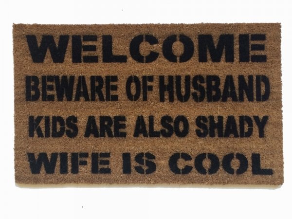 EVERYONE cool funny door mat