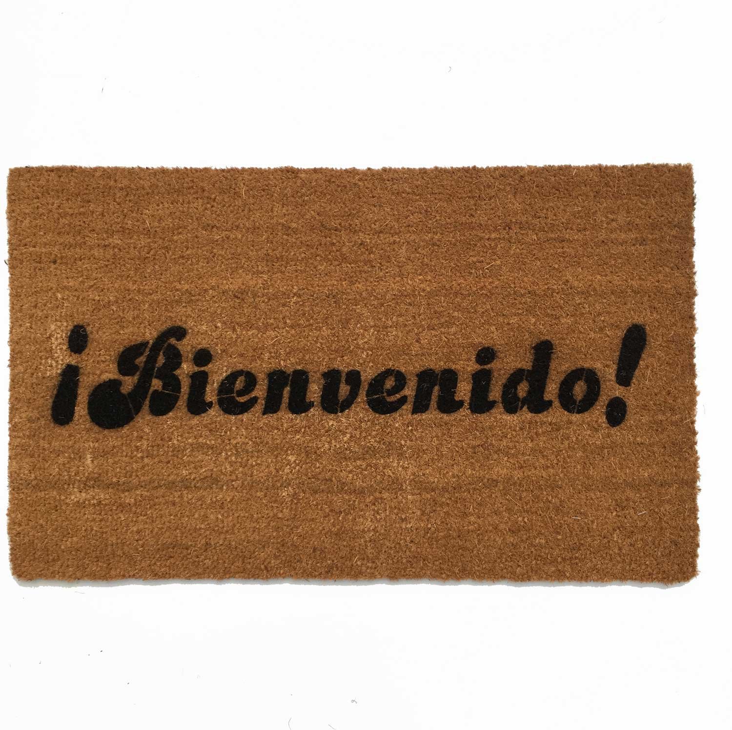coir outdoor Spanish Bienvenido! doormat