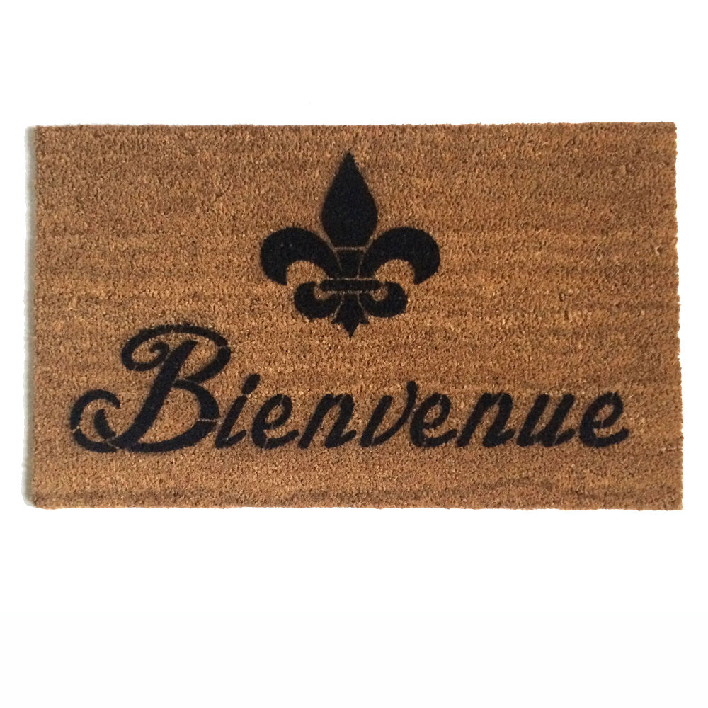 Bienvenue Fluer de lis French doormat