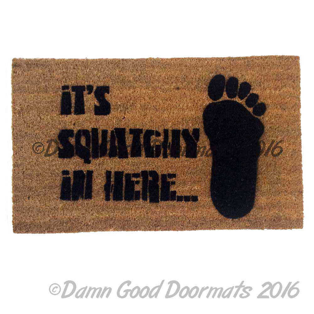 CAUTION Bear in area doormat