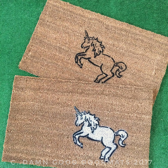 Welcome to our Castle Unicorn Fairy Tale doormat
