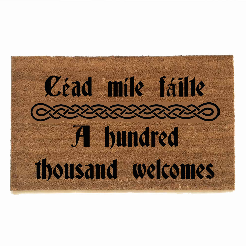 Irish welcome doormat