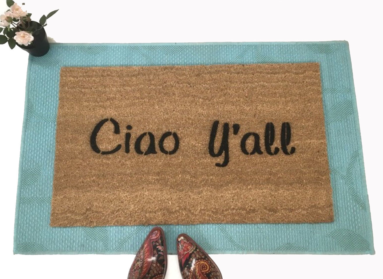 Ciao Y'all Southern Italian doormat