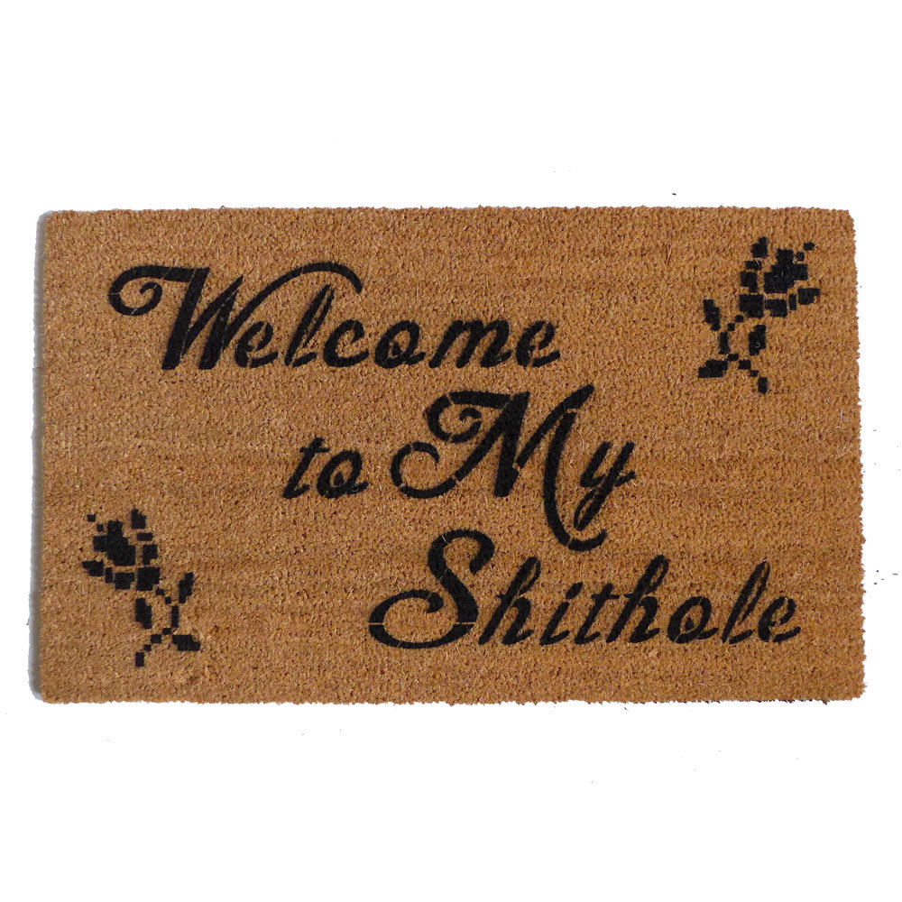 Crosstitch Welcome to MY SHITHOLE not my president doormat