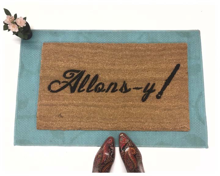 Allons-y Dr. Who doormat
