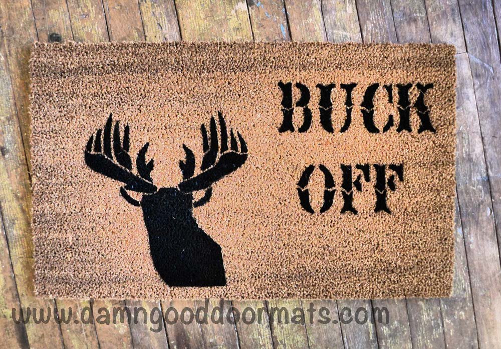deer head silhouette doormat