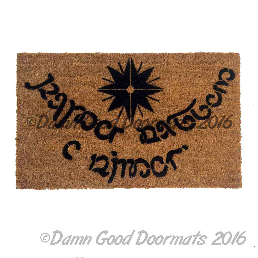LOTR Tolkien  -Speak, Friend, and Enter- doormat