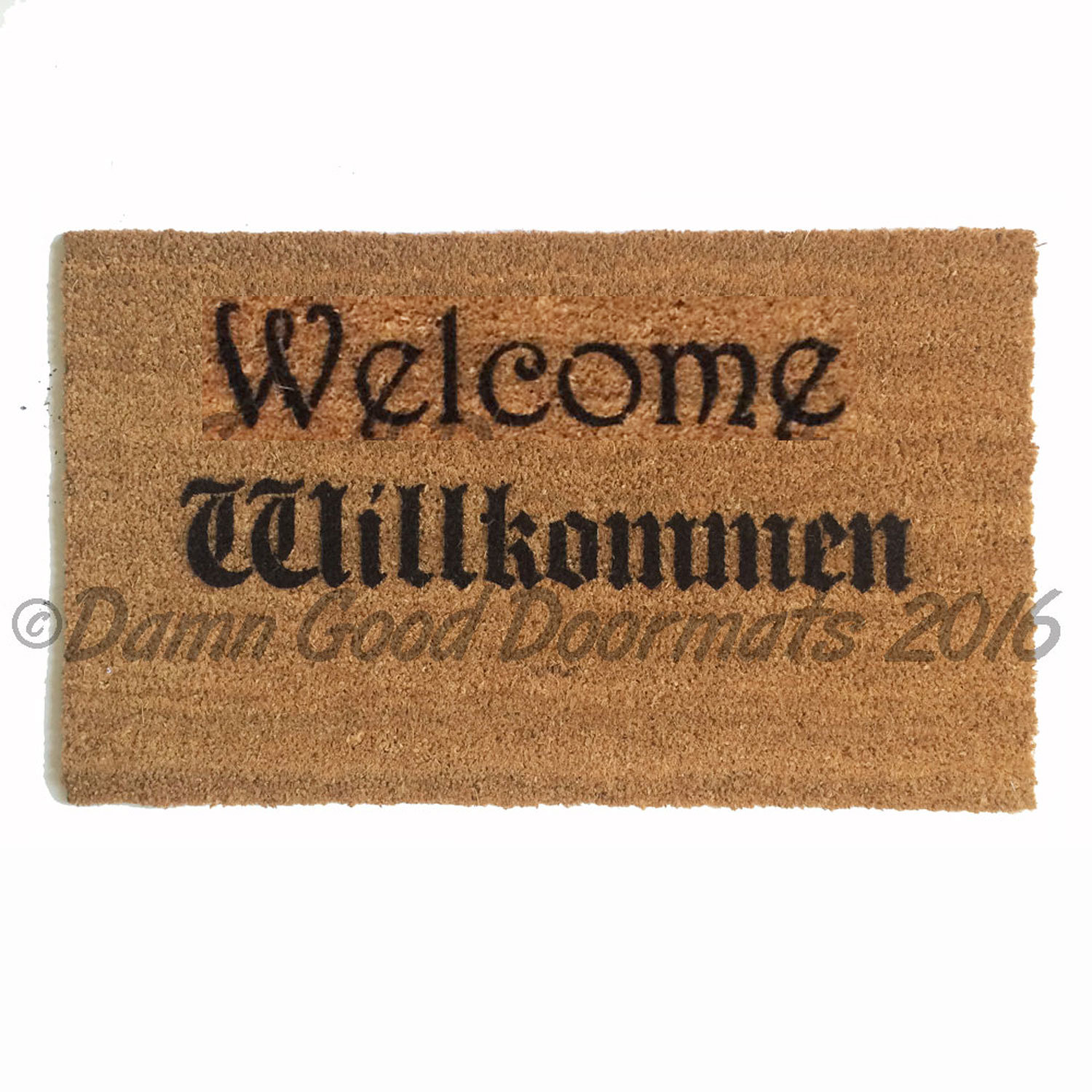 NEW olde english German door mat Willkommen doormat