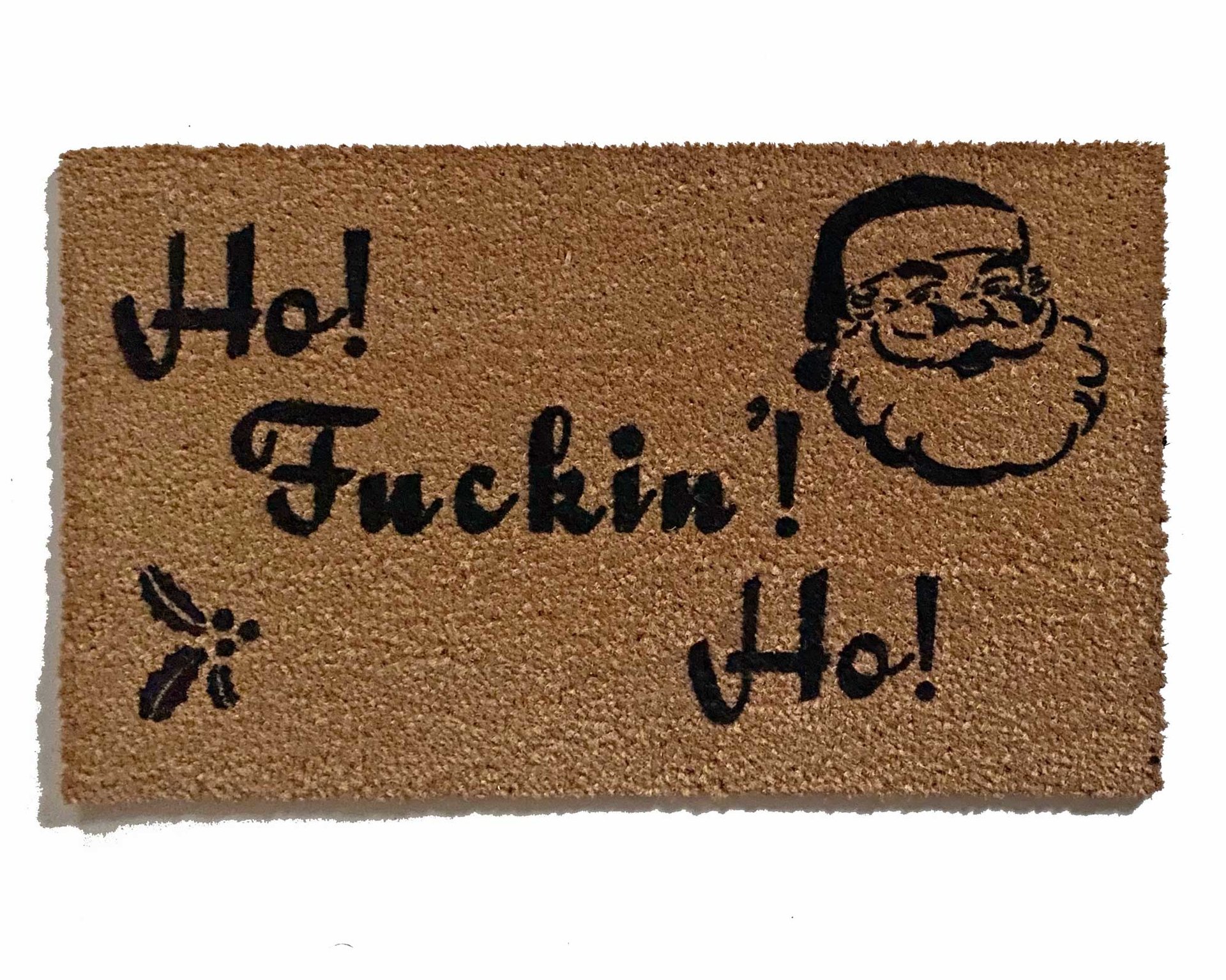 Ho Fuckin Ho™ f bomb Christmas Santa doormat
