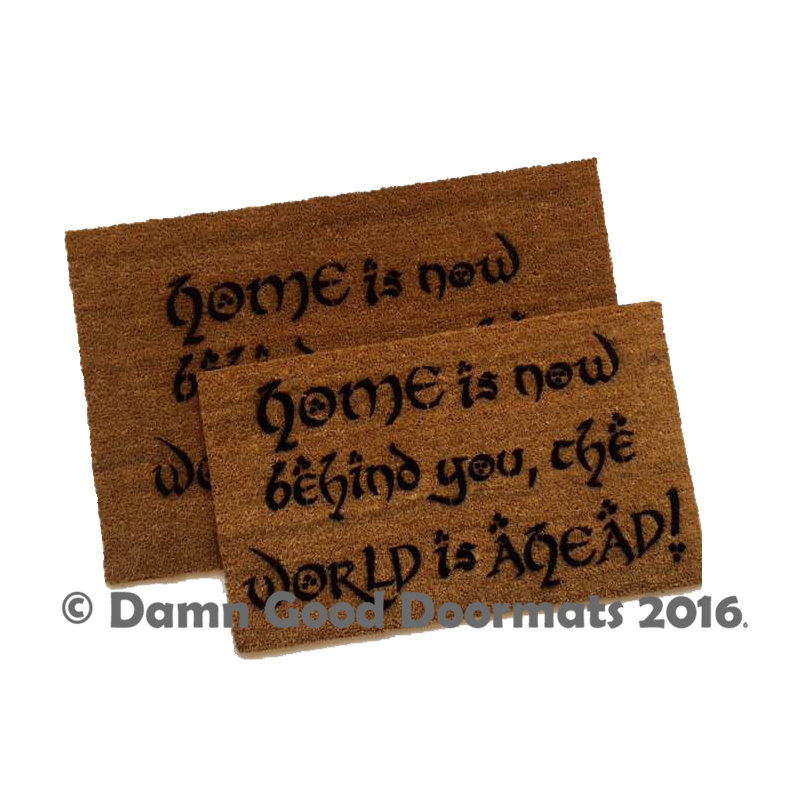 JRR Tolkien HOME is now behind you Gandalf doormat