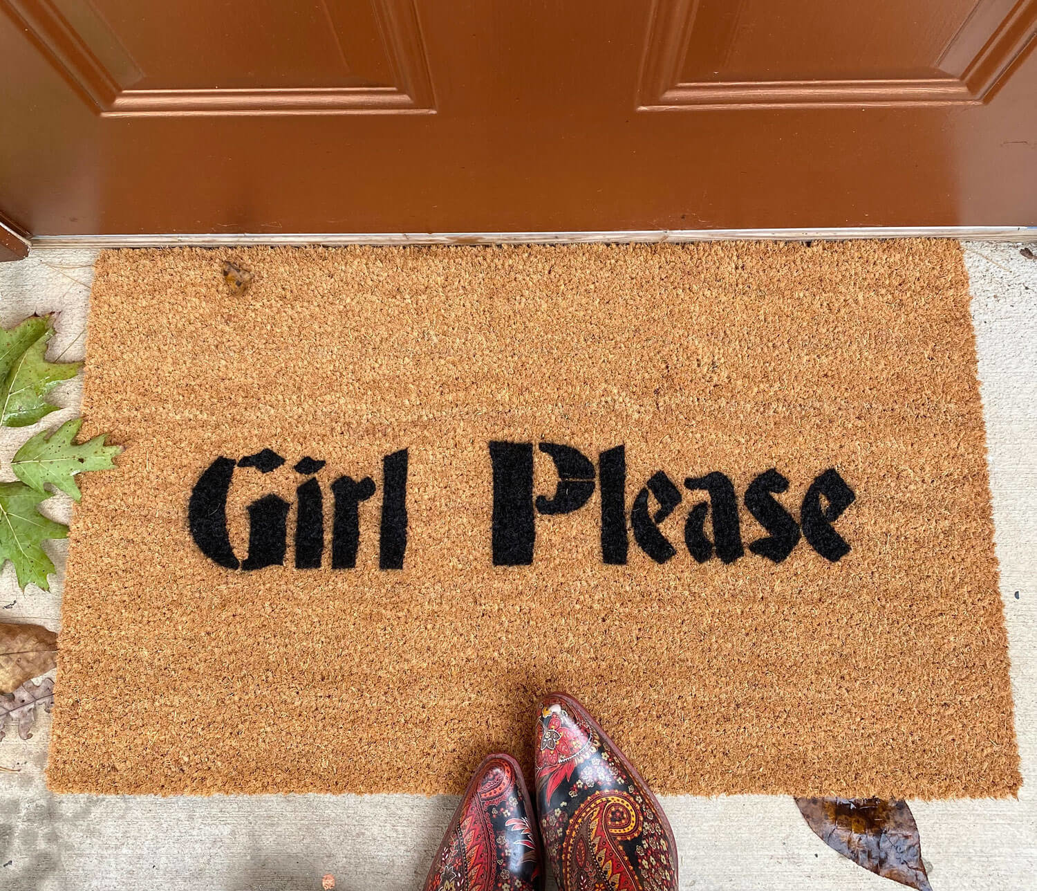 Girl Please funny GAY PRIDE  go away doormat