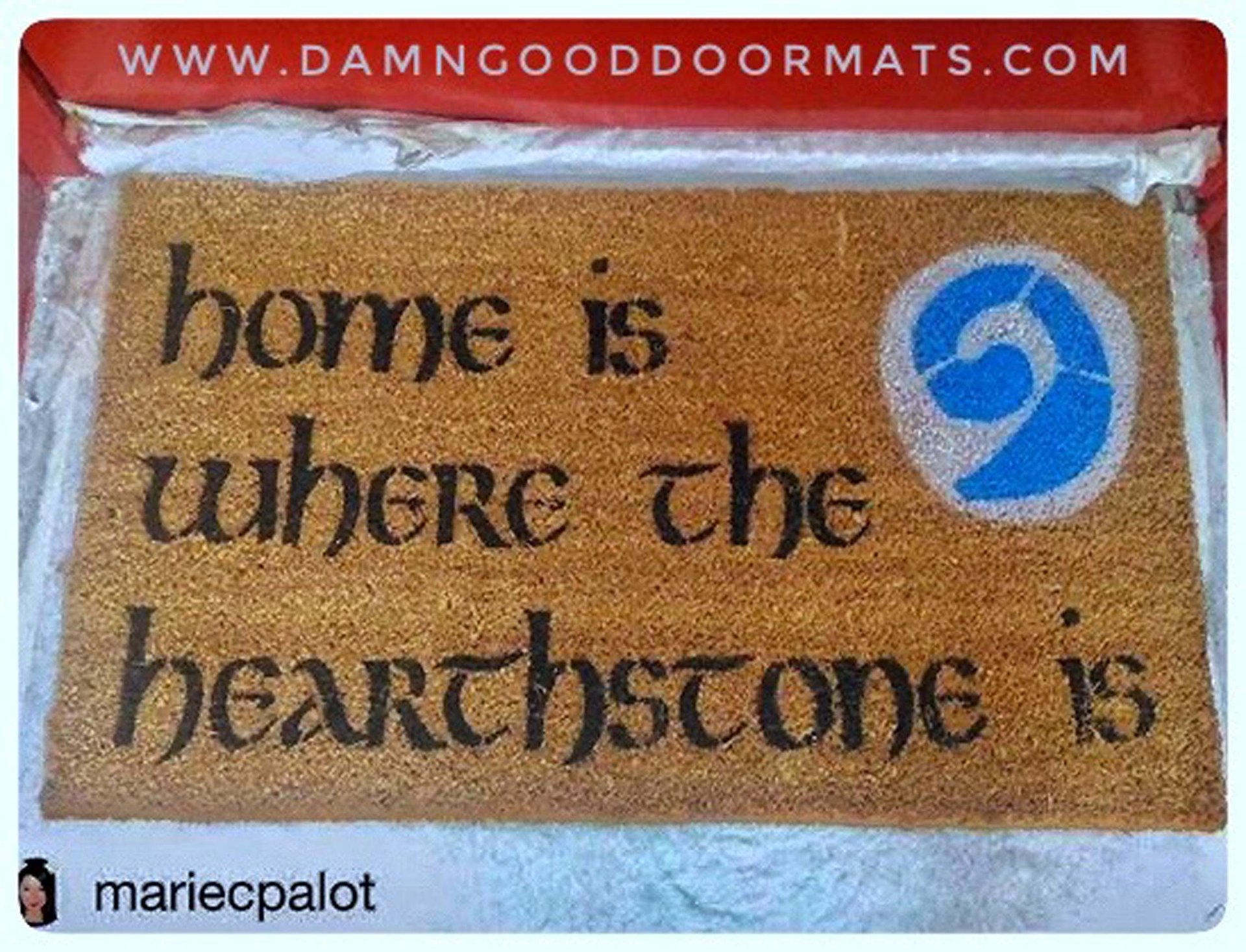 Home is where the Hearthstone is Minecraft gamer doormat