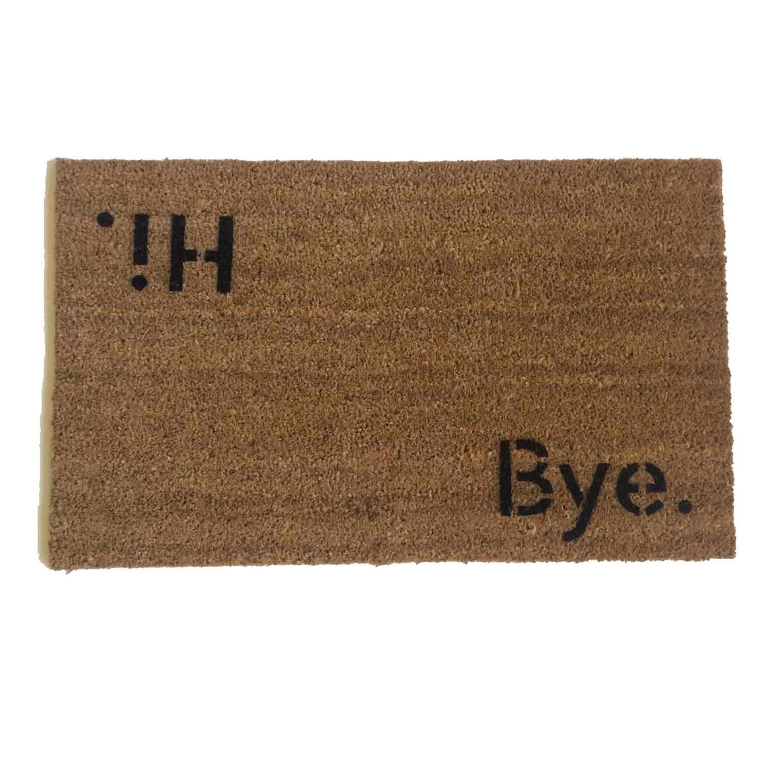 block letter hi bye welcome mat doormat